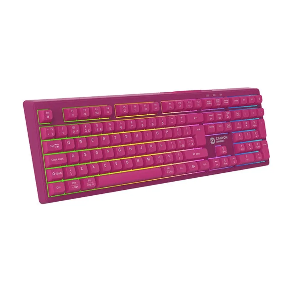 Клавіатура Canyon Fortnax Bluetooth/Wireless/USB UA Pink (CND-SKBW2) - фото 3