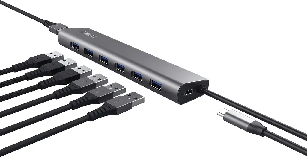 USB-Хаб Trust USB-хаб DALYX 7-IN-1 USB-A 3.2 ALUMINIUM (24967_TRUST) - фото 3