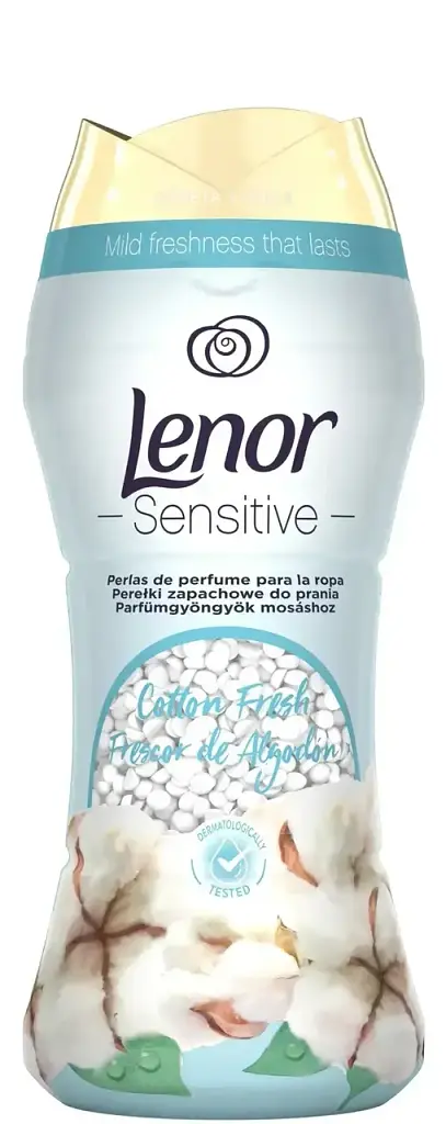 Парфумовані гранули для прання Lenor Sensitive Cotton Fresh (Ніжна бавовняна свіжість), 195 г