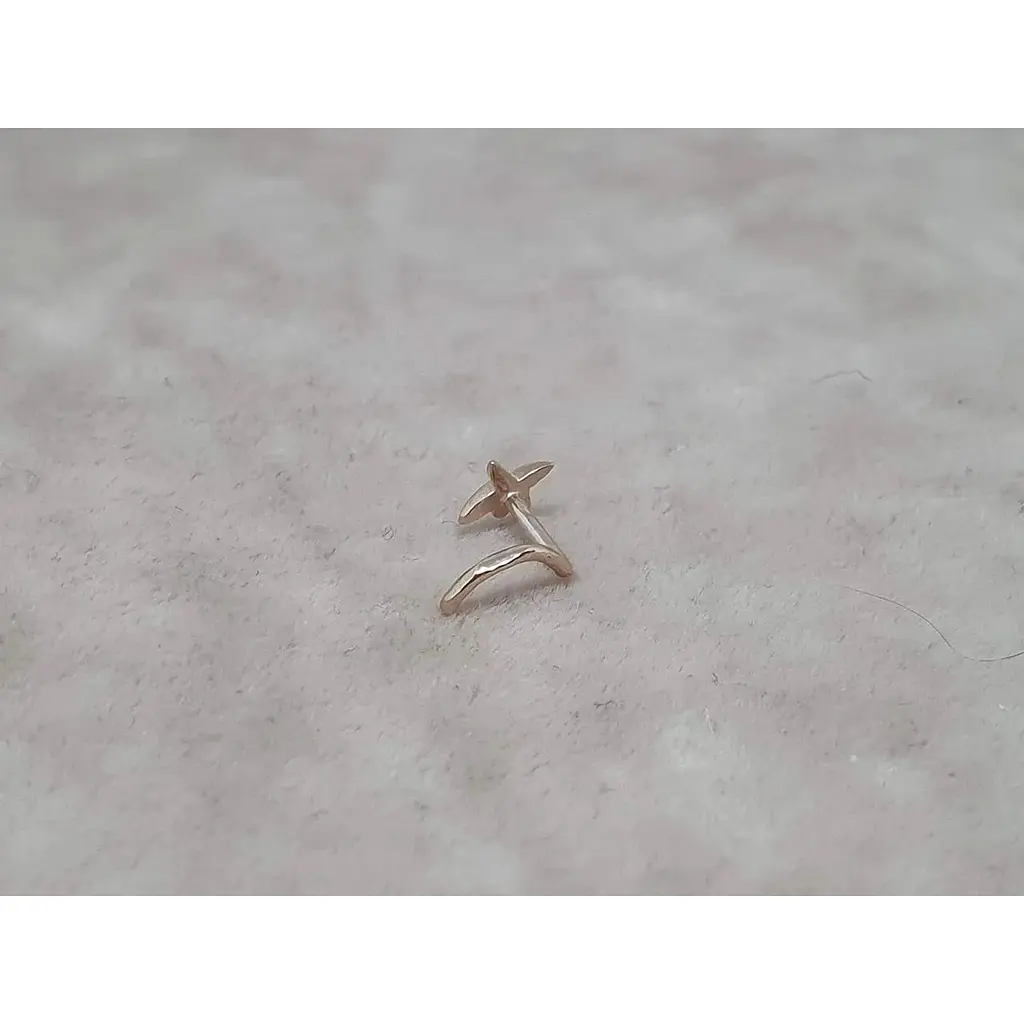 Золота сережка-пірсинг Dear в ніс Dear. 1015 - фото 3