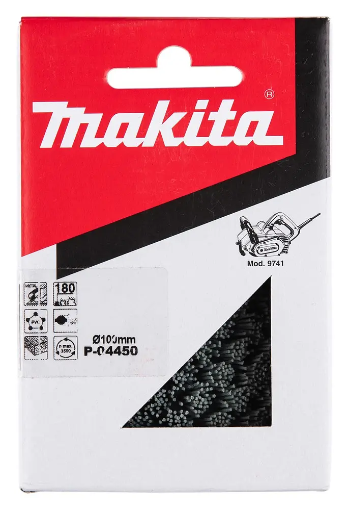 Щітка нейлонова для брашування 100х120 мм K180 для Makita 9741 (P-04450) - фото 4