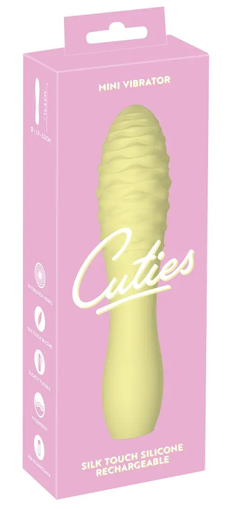 Мини-вибратор Cuties Mini Vibrator 14.2 см желтый - фото 8