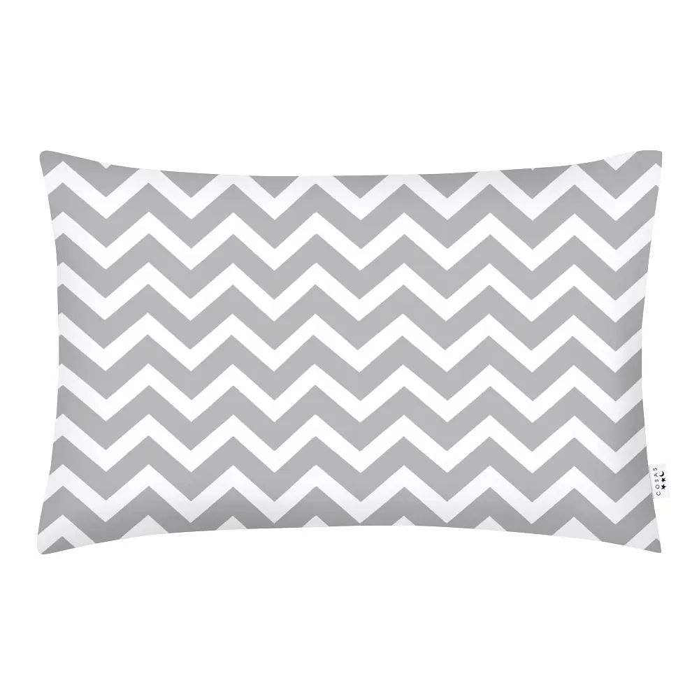 Комплект постільної білизни Cosas євро з простирадлом на резинці GREY ZIGZAG 200 x 220 см (ZigGrey_El-Terrakot_200) - фото 3