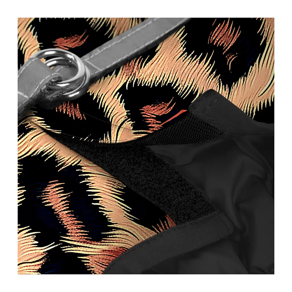 Шлея для собак WAUDOG Clothes м'яка з QR адресником "Леопард" S2 (228-4066) - фото 3