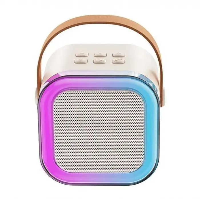 Портативна колонка квадратна з караоке мікрофоном та RGB підсвічуванням Winso K12 10W Bluetooth - фото 3