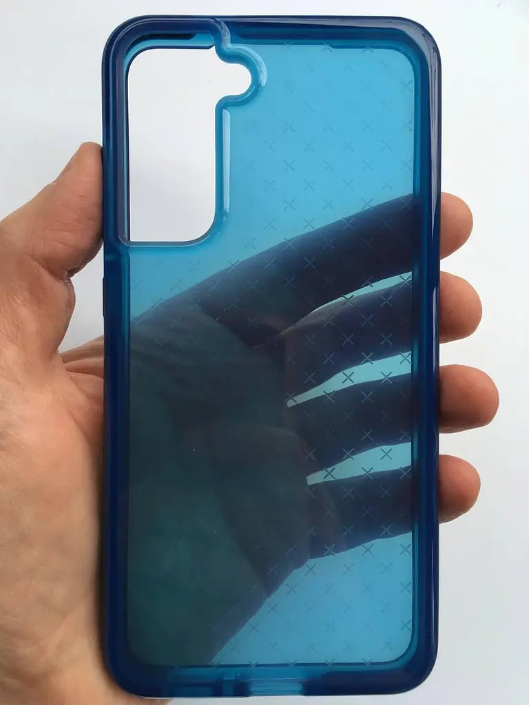 Оригінальний протиударний силіконовий чохол Tech21 Evo Check для Samsung Galaxy S21 FE 5G (6,4 ) Blue - фото 6