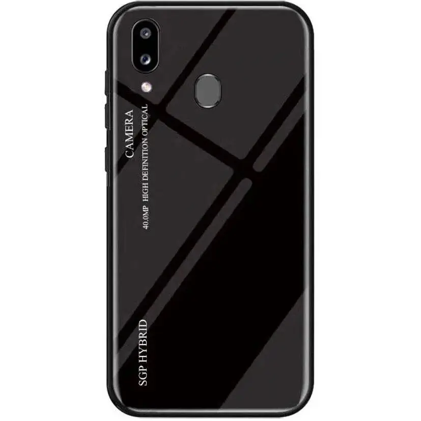 Чехол-бампер Primolux Gradient Glass для Samsung Galaxy A40 2019 (SMA405) Black - фото 2
