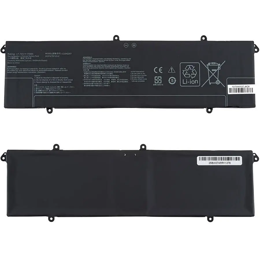 Батарея для ноутбука Asus C22N2207 (K5504VN K5504VA) 7.74 9690mAh 75Wh Чорний - фото 2