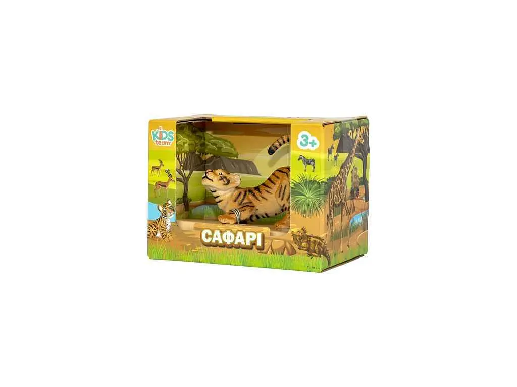 Фігурка KIDS TEAM ANIMALS тварини "Сафарі" Q9899-A83 Тигреня в асортименті - фото 4