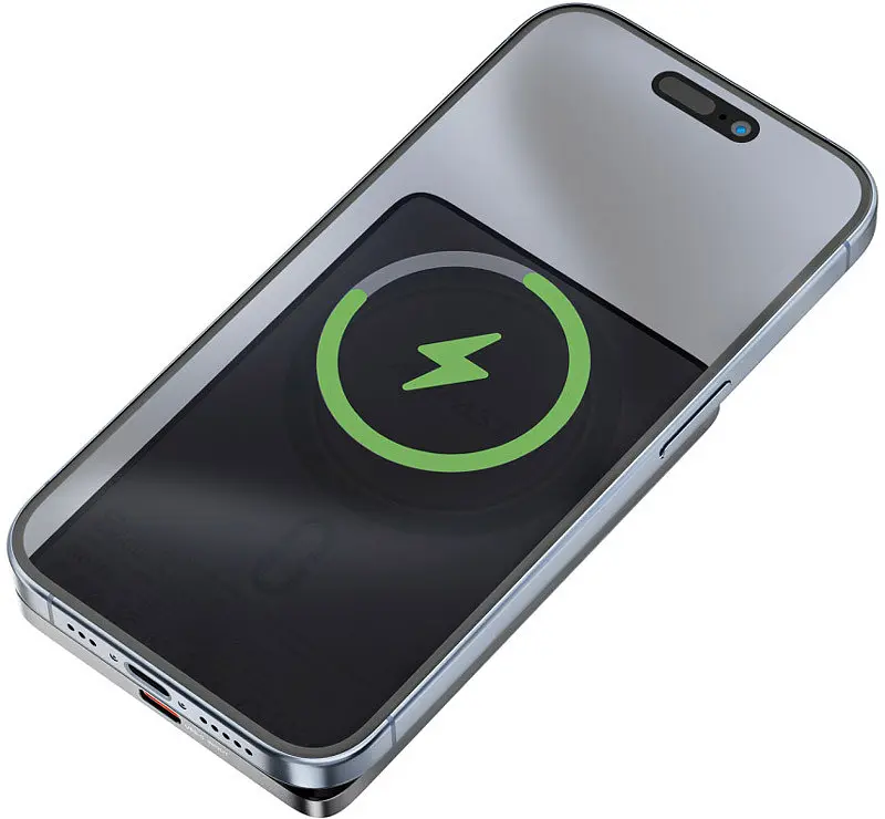 Портативний акумулятор - бездротове зарядне Acefast M8 Magnetic Wireless 5000mAh 18W QI 7.5W Чорний - фото 3
