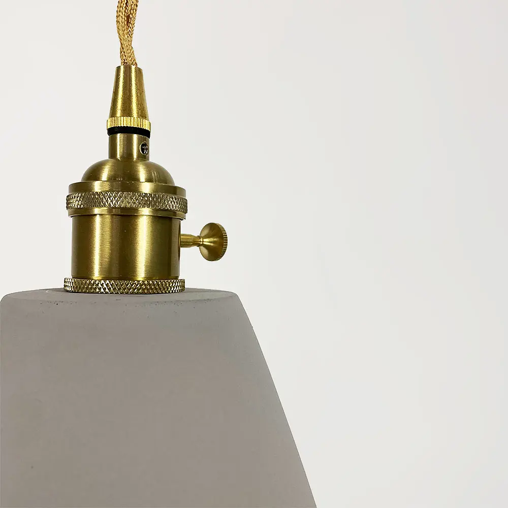 Підвіс у латунному корпусі із бетонним плафоном 15х12 см | Арт. MJ 181/1 GR | Line F - фото 4