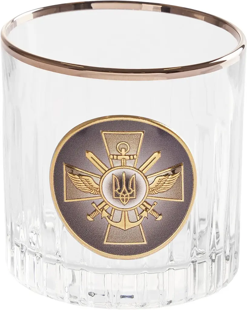 Подарунковий набір склянок Boss Crystal Генштаб ЗСУ 5 предметів - фото 2