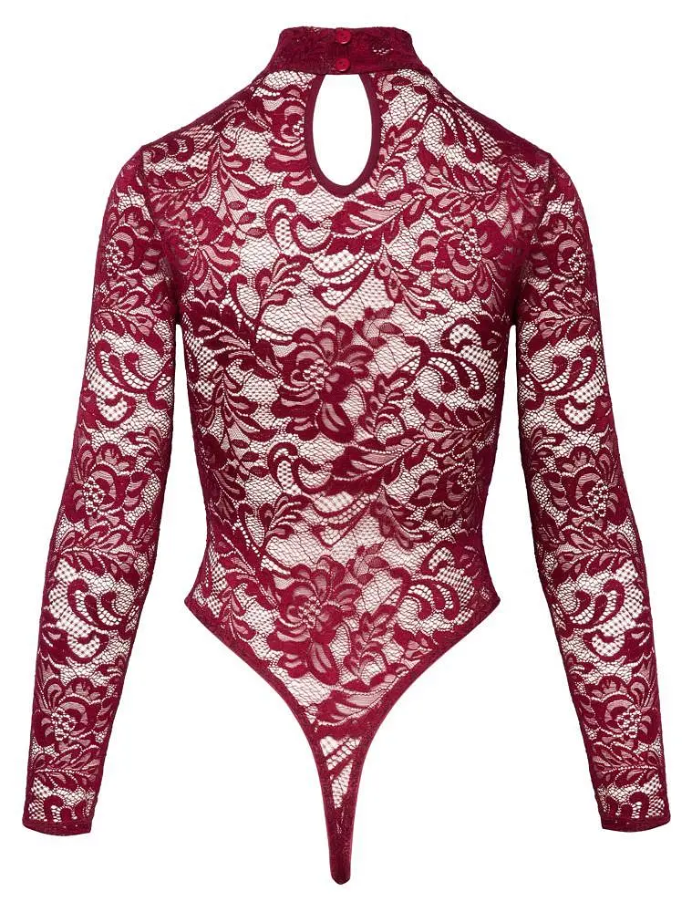 Боді Cottelli Collection Lace S бордовий - фото 5