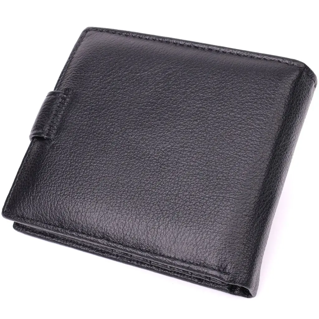 Чоловічий трендовий гаманець із натуральної шкіри ST Leather 22553 чорний - фото 5
