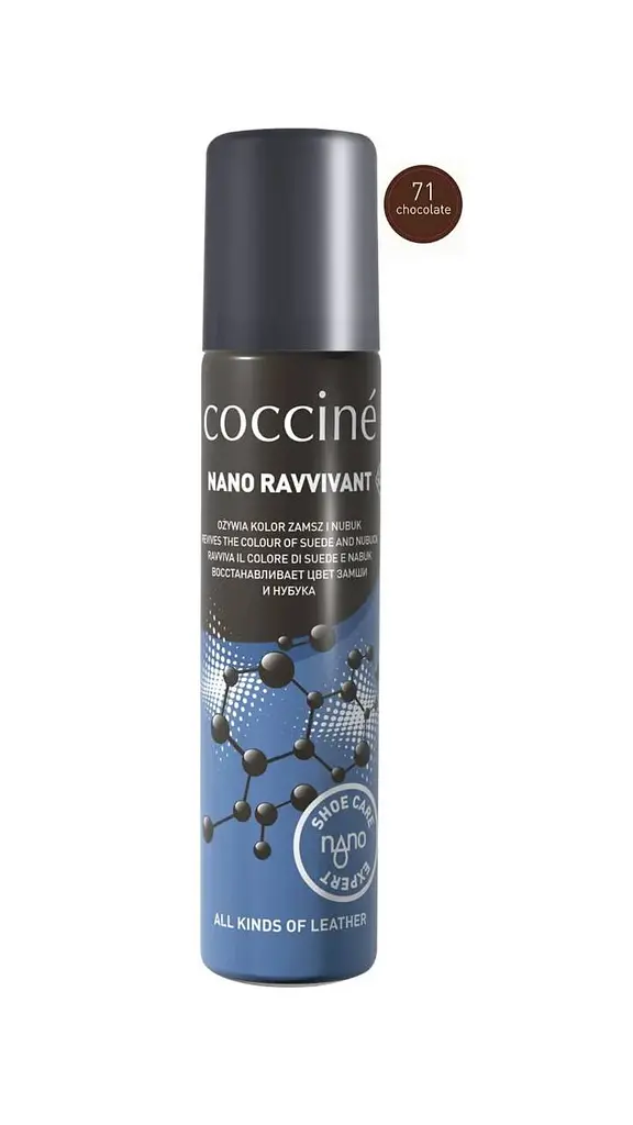 Спрей-фарба Coccine Ravvivant Nano для замші та нубуку, шоколадна, 75 мл