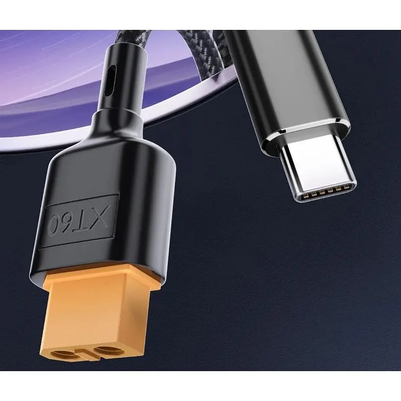 Кабель ToolKitRC CS100 1m Type-C / XT60 перехідник для зарядного пристрою акумуляторів дронів квадрокоптерів - фото 4