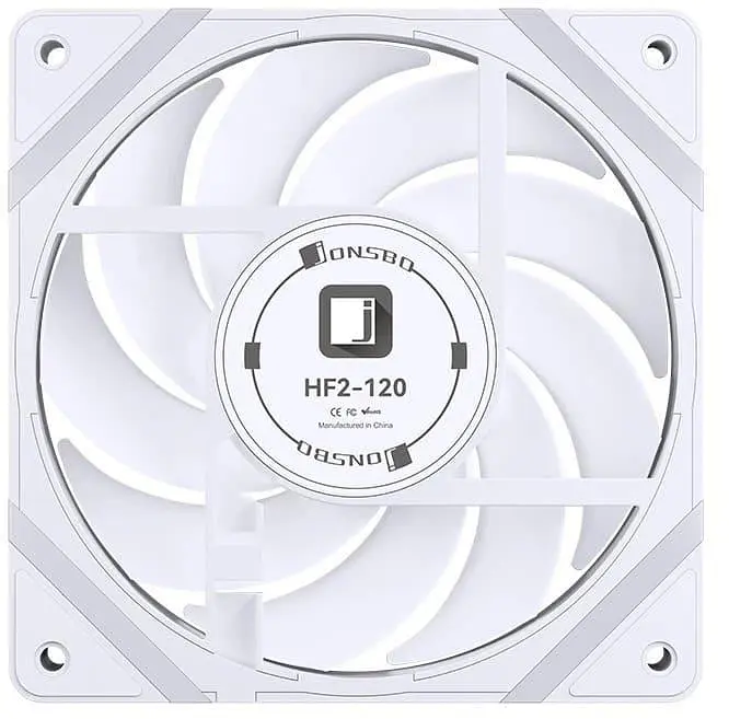 Вентиялтор JONSBO HF2-120W ARGB White (HF2-120W ARGB White) - фото 4