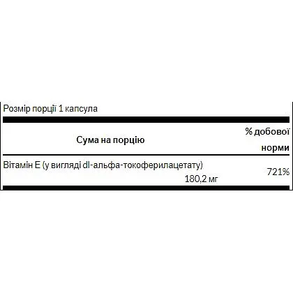 Харчова добавка Swanson Вітамін Е 400 МО 60 капсул - фото 2