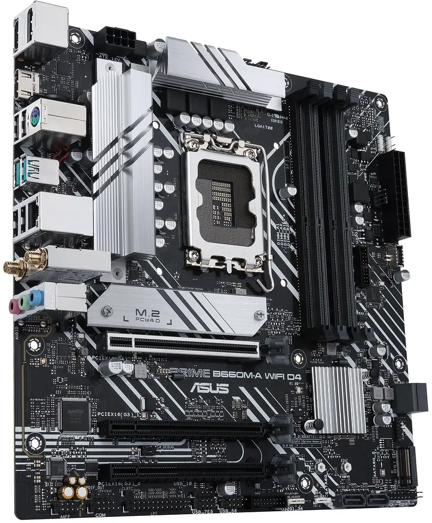 ASUS Материнська плата PRIME B660M-A WIFI D4 s1700 B660 4xDDR4 M.2 HDMI DP Wi-Fi BT mATX - фото 4