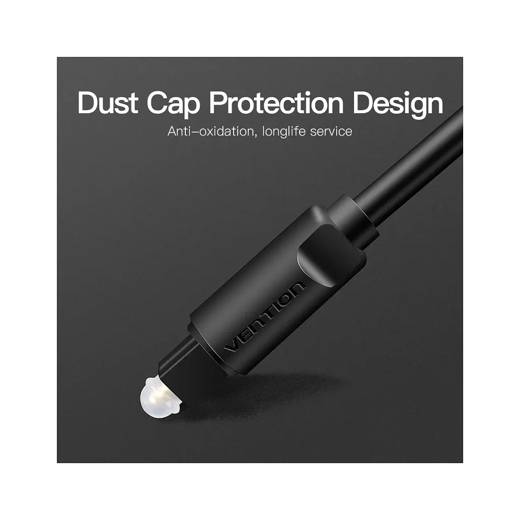 Кабель мультимедійний Optical Toslink 1.5m black Vention (BAEBG) - фото 7
