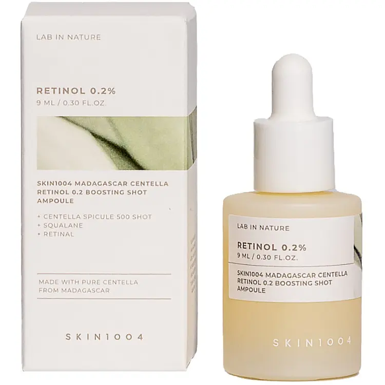 Антивозрастная ампула с ретинолом SKIN1004 Madagascar Centella Retinol 0,2 Boosting Shot Ampoule 9 мл