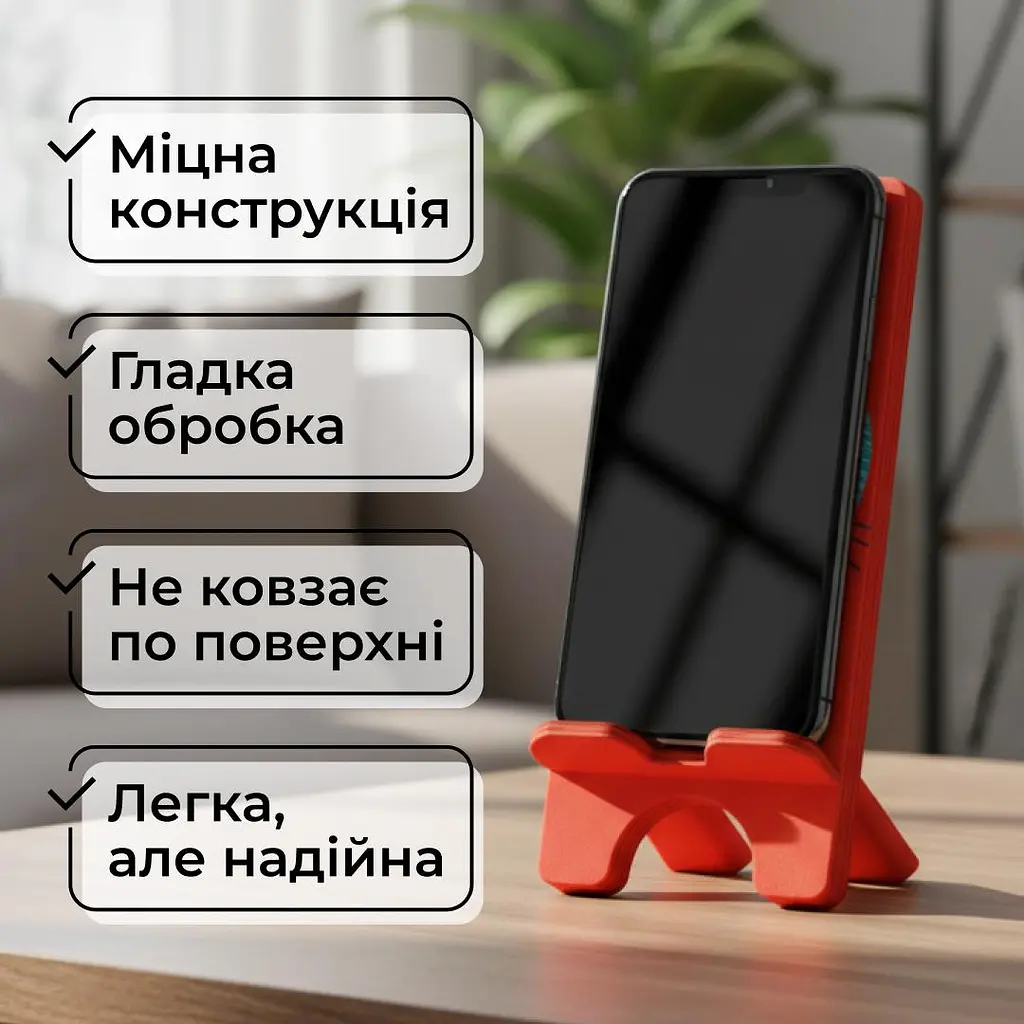 Підставка для телефону дерев’яна настільна Vladi Group «Кролик Bunny» (VG3001-11) - фото 5
