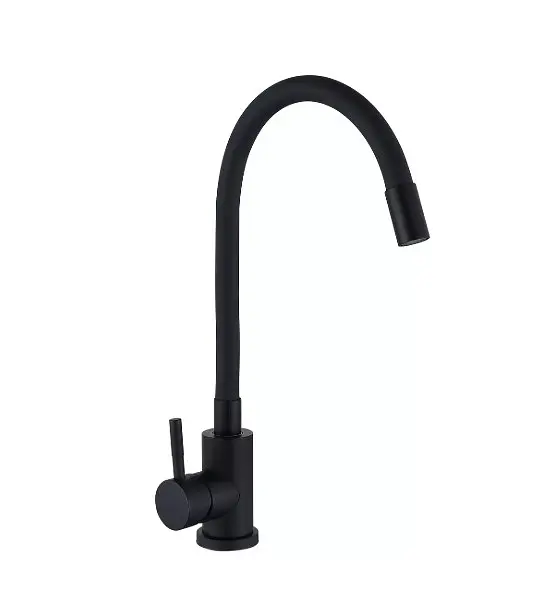 Змішувач для кухні WEZER з гнучким виливом EKO4E-01-BLACK