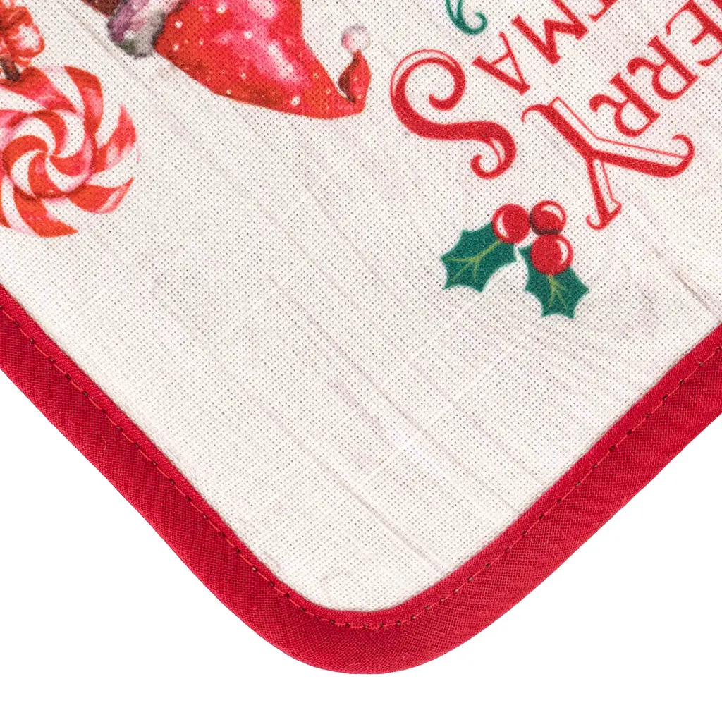 Прихватка Ardesto Christmas Gingerbread 18х20см, 100% поліестер (верх), 100% бавовна (низ), червоний (ART04HG) - фото 3