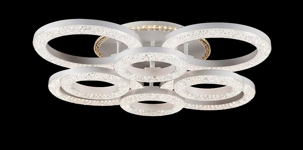Люстра стельова LED Splendid Ray L2722/4+4, 194W, білий, сучасний стиль, з пультом, димер - фото 5