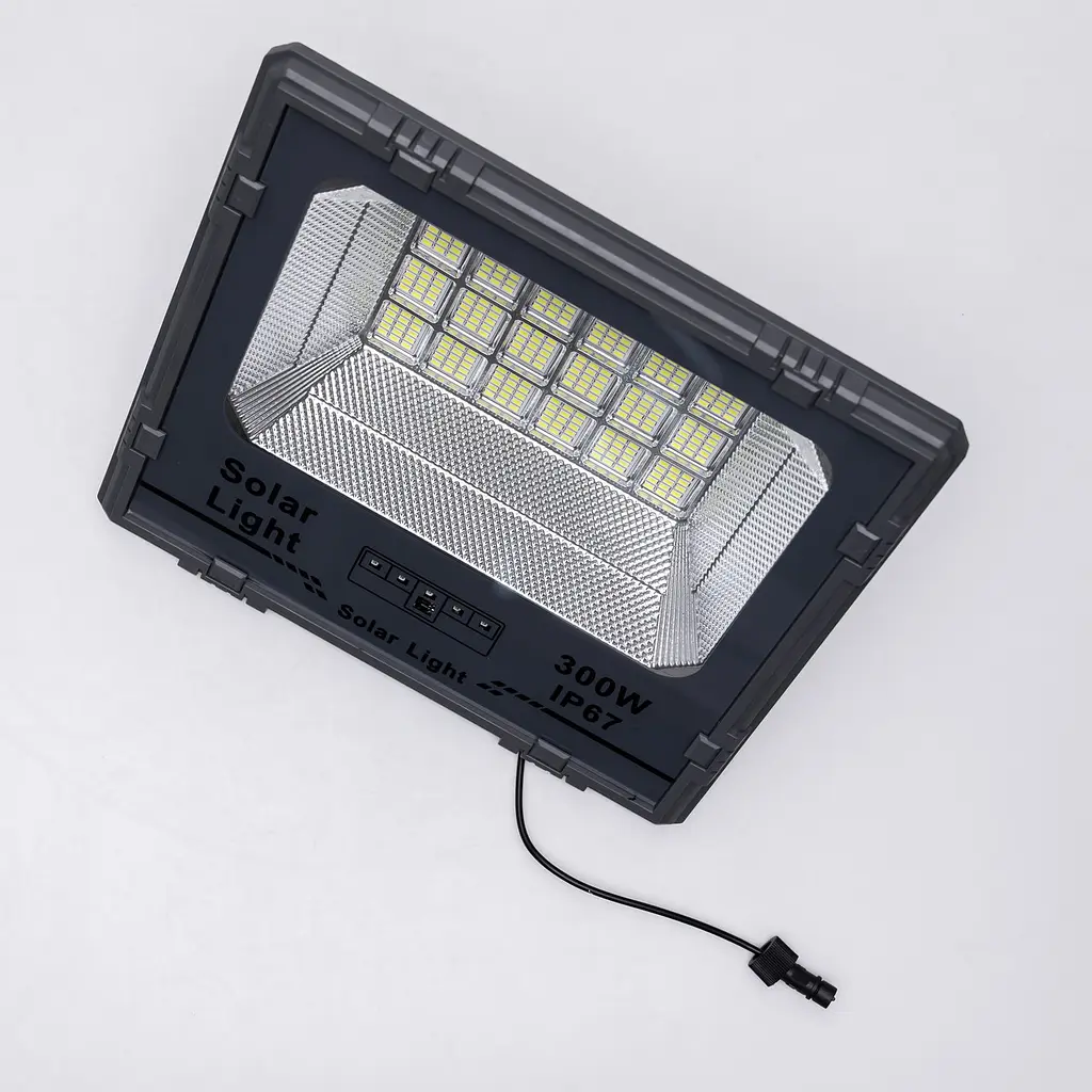 Уличный LED фонарь на солнечных батареях Yiwu 31.6x27.8x7.5 см светодиодный прожектор уличный 270 LED 300 Вт с солнечной панелью HP-5-62 - фото 8