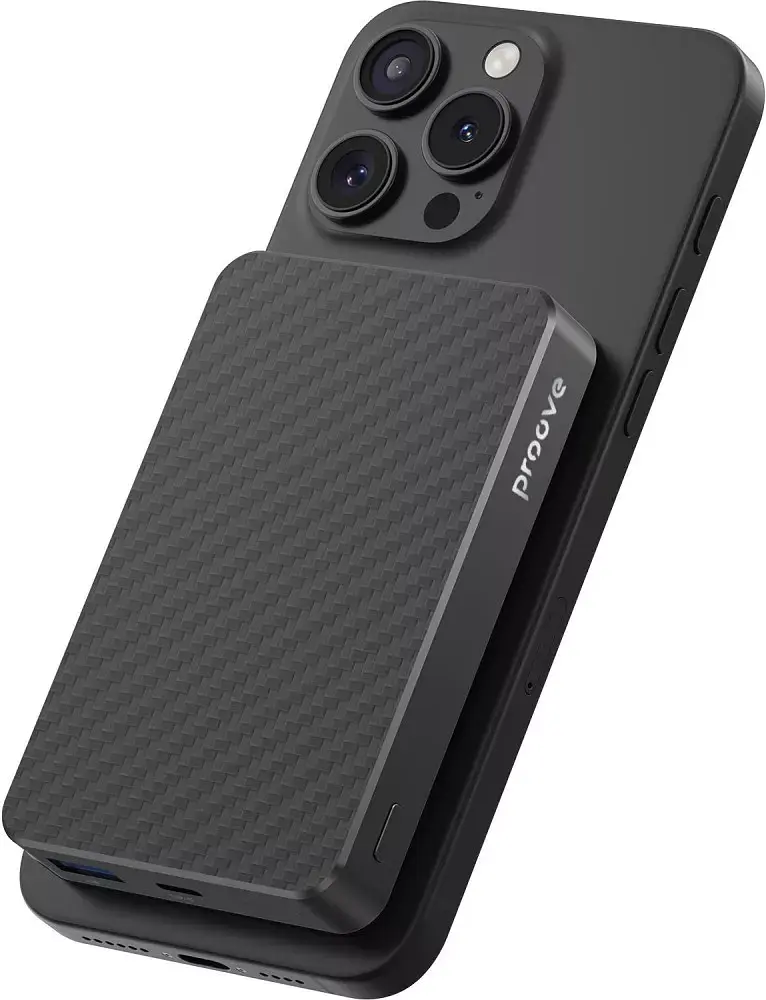 Портативний акумулятор Proove Carbon Slim Magnetic 22.5W 10000mAh black (PBCS22110001) - фото 4