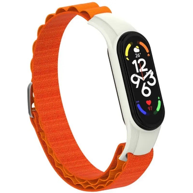 Ремінець до фітнес браслета Armorstandart AlpinaStyle Band для Xiaomi Mi Band 7/6/5/4 Orange (ARM64989) - фото 3