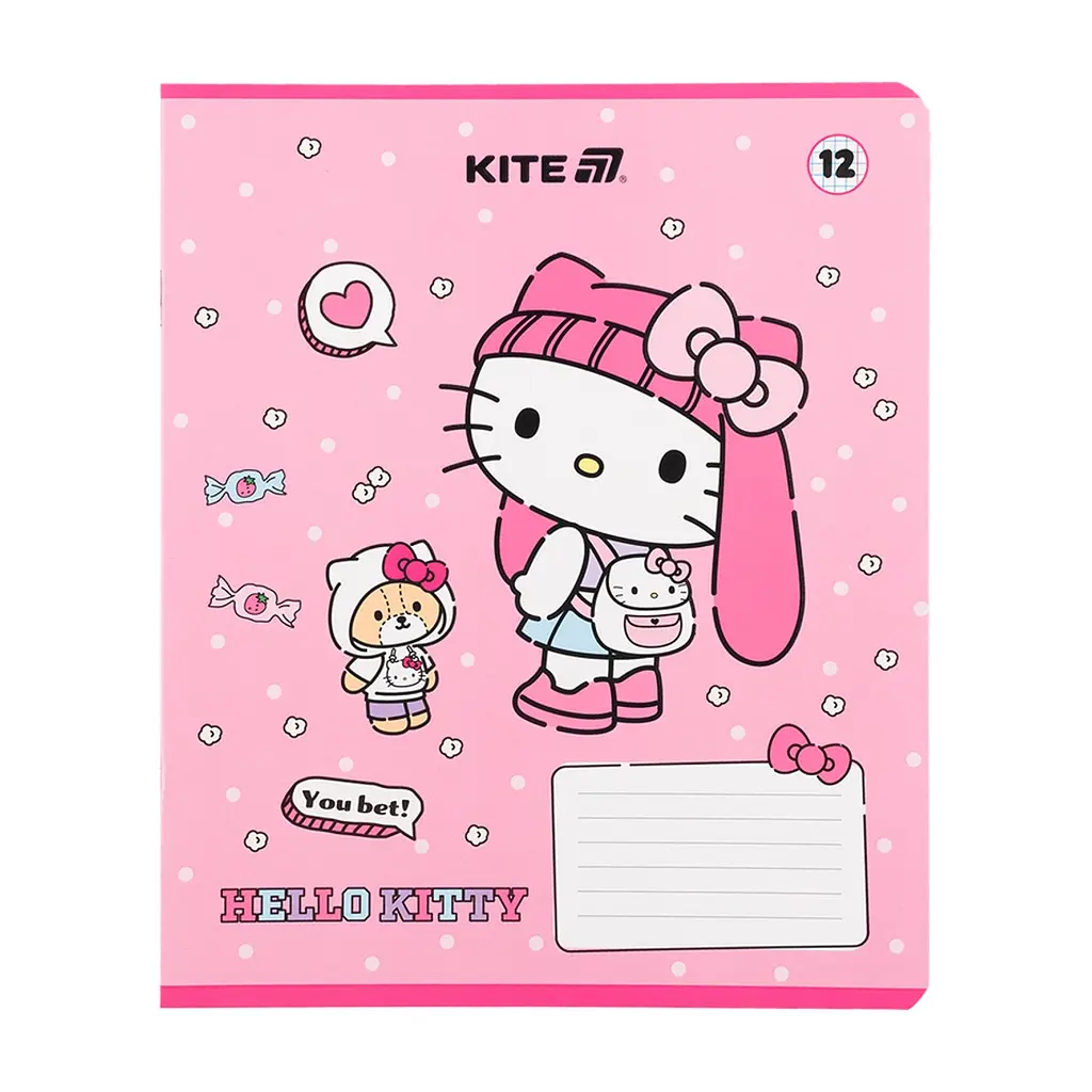Зошит Kite Hello Kitty, 12 аркушів, клітинка (HK25-232-1), в асортименті - фото 5