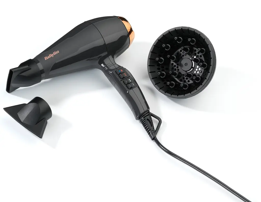 BaByliss Фен Air Pro, 2200Вт, 2 режими, дифузор, іоніз-я, хол. обдув, чорний - фото 7