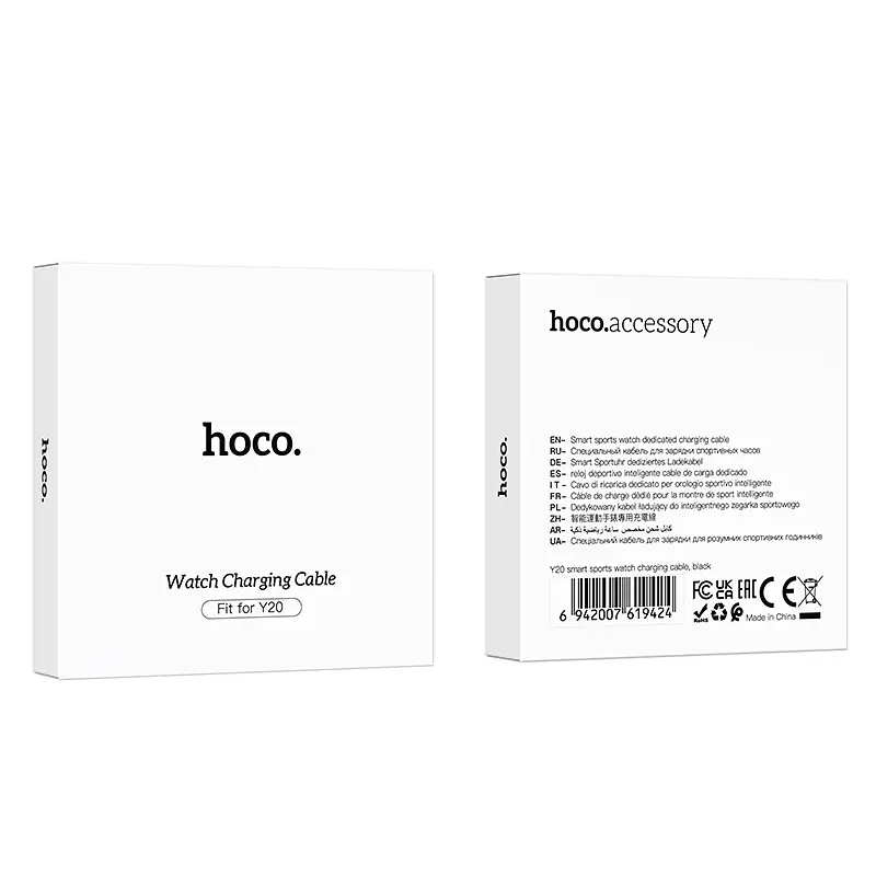 МЗП для смарт-годинника Hoco Y20 Smart sports watch charging cable Black - фото 2