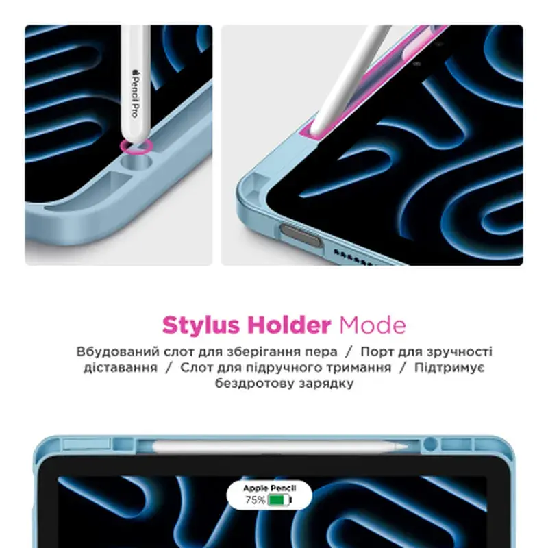 Чохол до планшета Armorstandart Y-Type PEN Samsung Galaxy Tab A9+ Blue (ARM85501) - фото 4