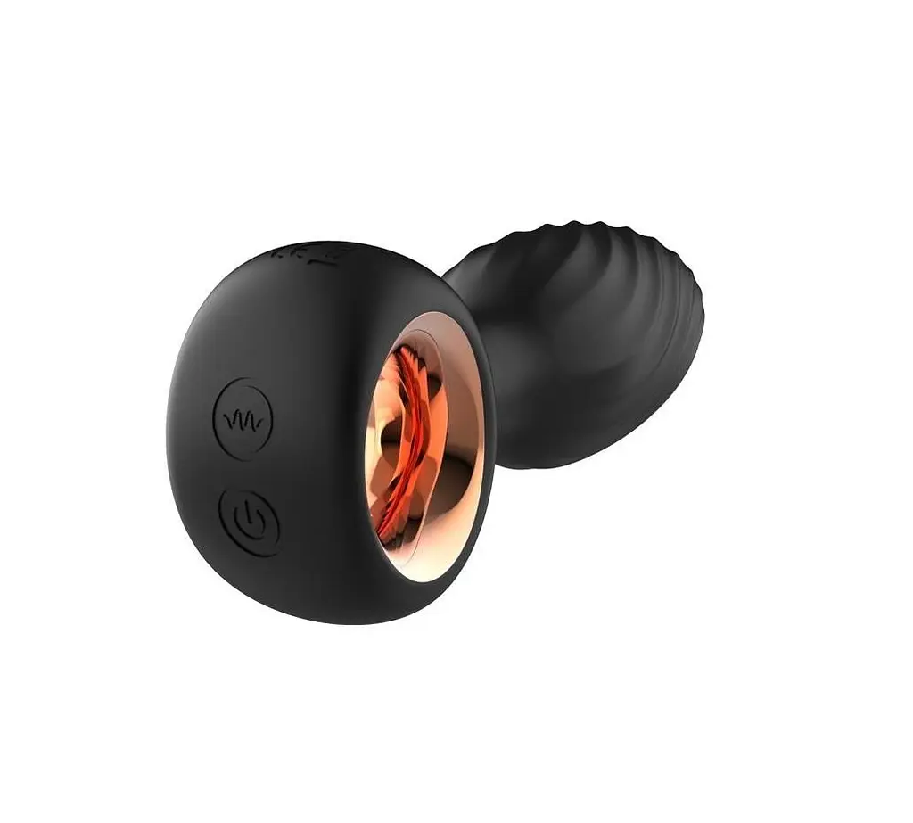 Анальна пробка B - Series Cute Aisi Rotating Plug, 10.9 см (чорний) - фото 4