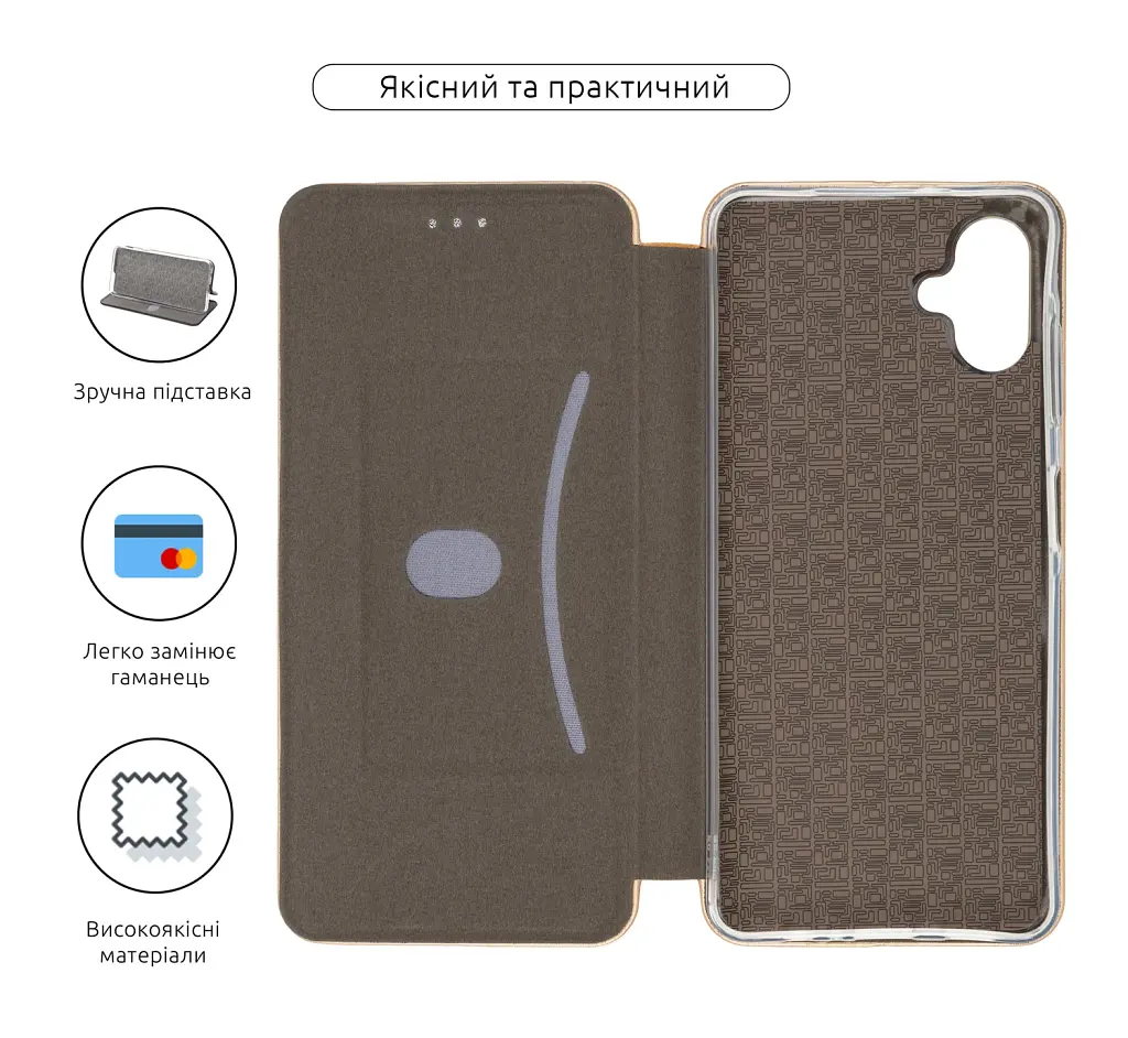 Чохол-книжка ArmorStandart G-Case для Samsung A06 (A065) Gold - фото 3