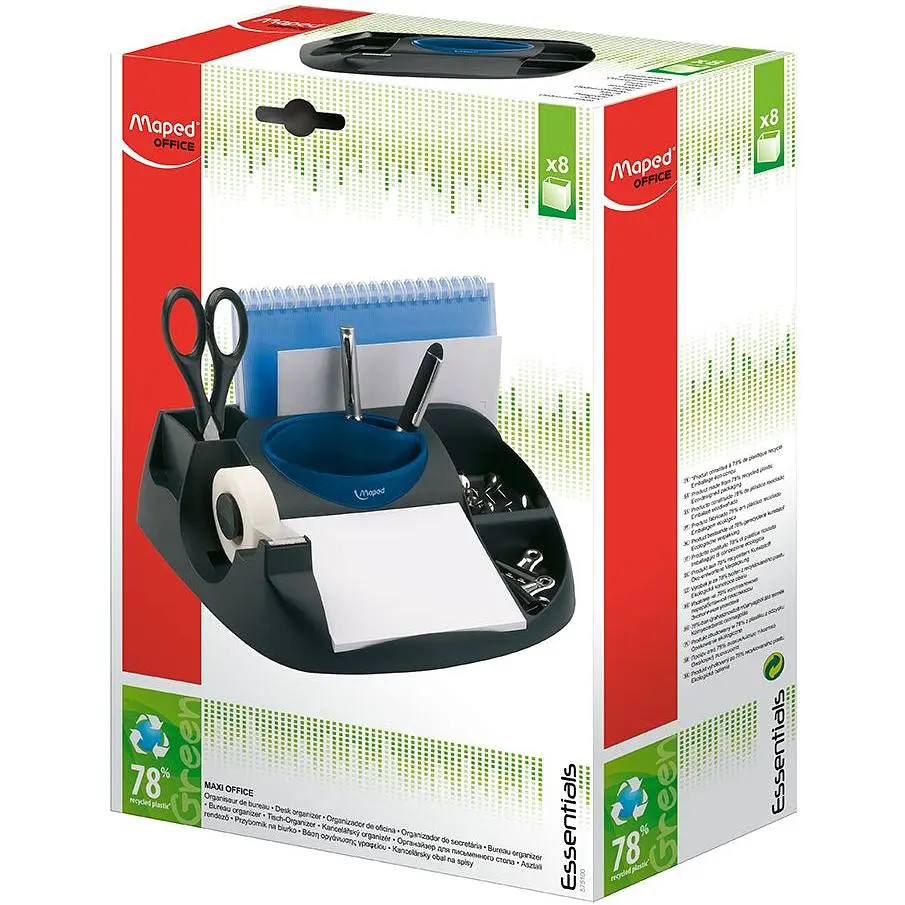 Підставка для офісного приладдя Maped Essentials Green Maxi чорна з синім (MP.575100) - фото 3
