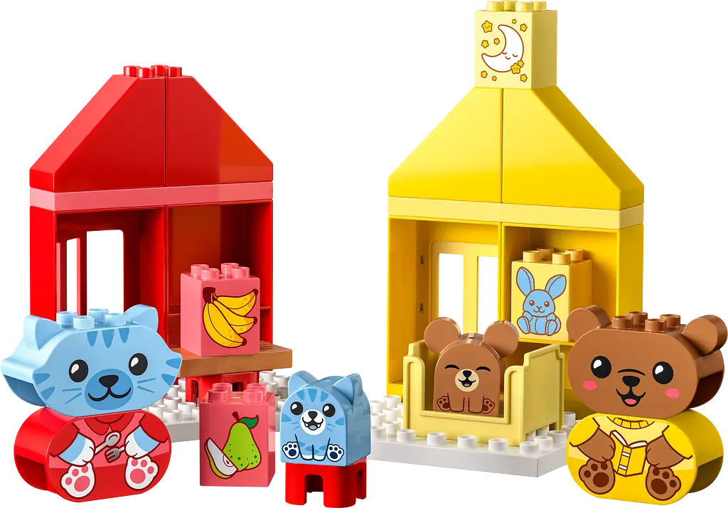 Конструктор LEGO DUPLO Повсякденні процедури: Час вечері й сну 28 деталі (10414) - фото 2