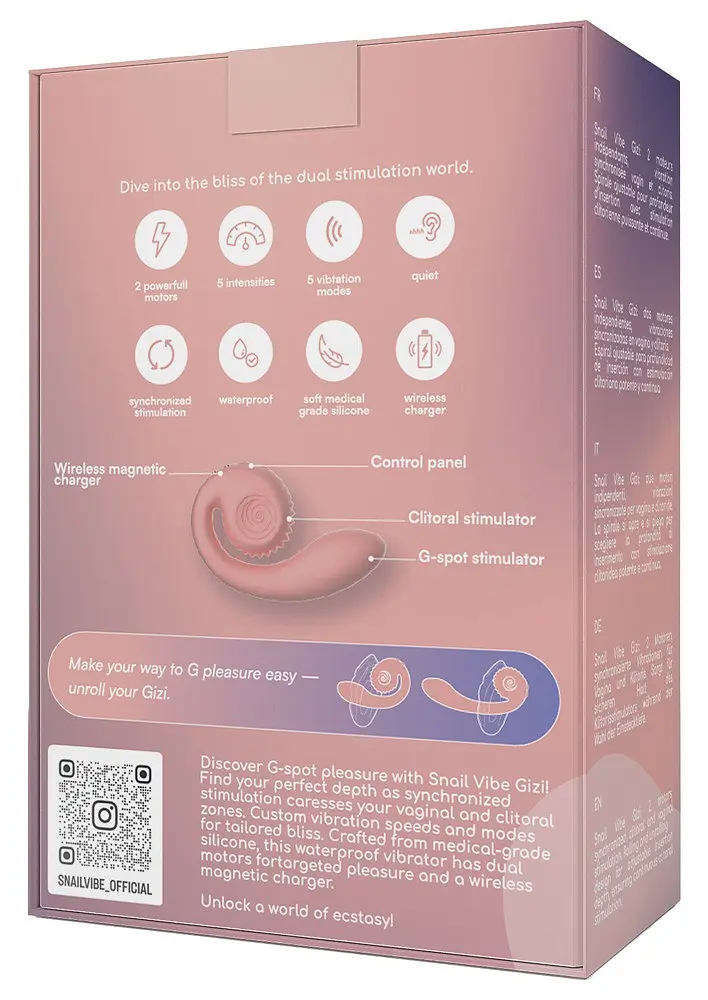 Вібратор Snail Vibe Gizi pink Orion 42-54040450000 100201 - фото 5