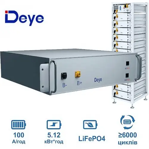 Акумулятор Deye BOS-GM5.1 LiFePO4 (51,2V 100Ah) - фото 4