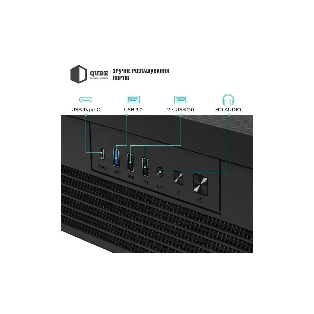 Корпус для ПК Qube FORT_GBNU3 - фото 6