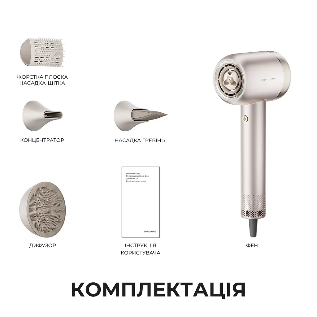 Фен Dreame Gusto PinkGold (AHG40A-PG) - фото 14