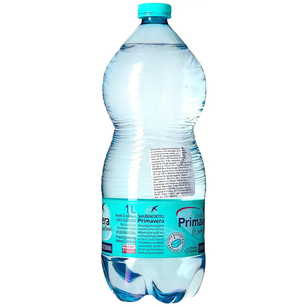 Вода джерельна Primavera слабогазована 1 л - фото 3