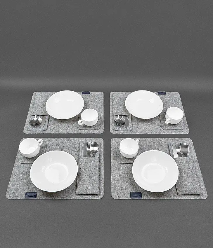 Набор для сервировки стола на 4 персоны синий - фото 2