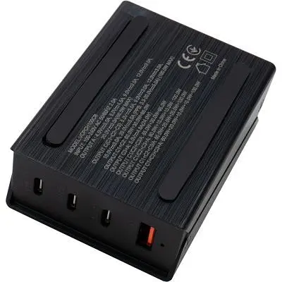Зарядний пристрій Vinga GaN 100W PD+QC 3C1A ports 1.2m Wired Charger (VCPCH100CB) - фото 5