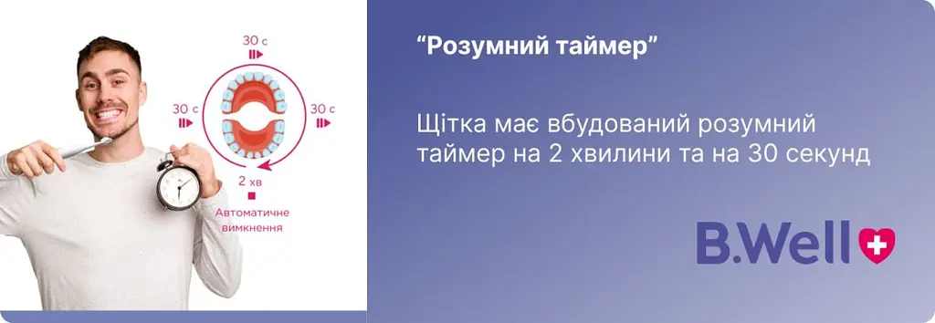 Електрична звукова зубна щітка чорна PRO-850 B.Well - фото 4