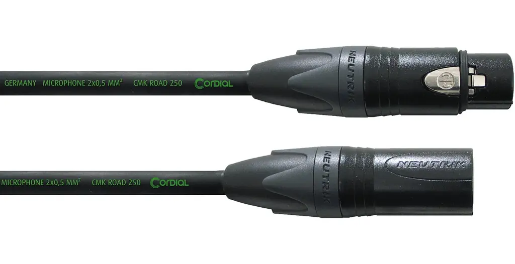 Микрофонный кабель XLR Male — XLR Female 10м Cordial CRM 10 FM-BLACK