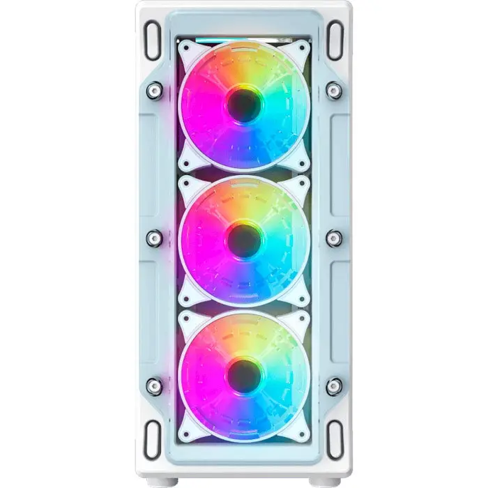 Корпус GameMax Starlight 2 AW, White, без БЖ, Mid Tower, для ATX / MicroATX / Mini-ITX, 1xType-C / 1xUSB 3.0 / 1xUSB 2.0, макс. CPU - 155 мм / VGA - 330 мм, 6x120 мм ARGB, бічна панель із загартованого скла - фото 4